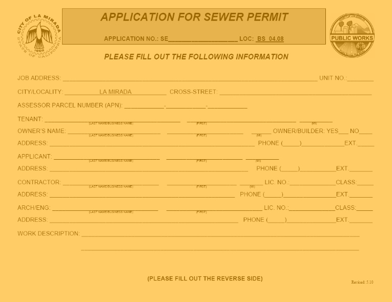 Sewer Permit