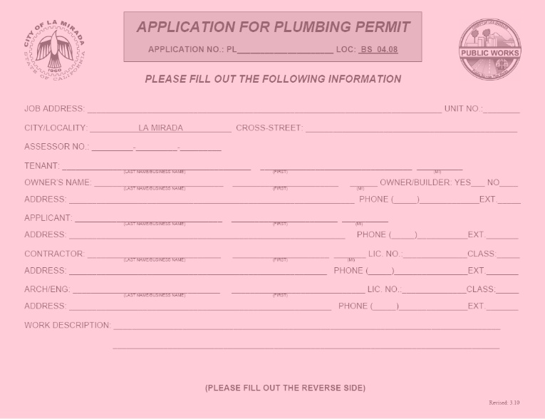 Plumbing Permit