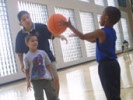 Shooting Hoops at the Gym