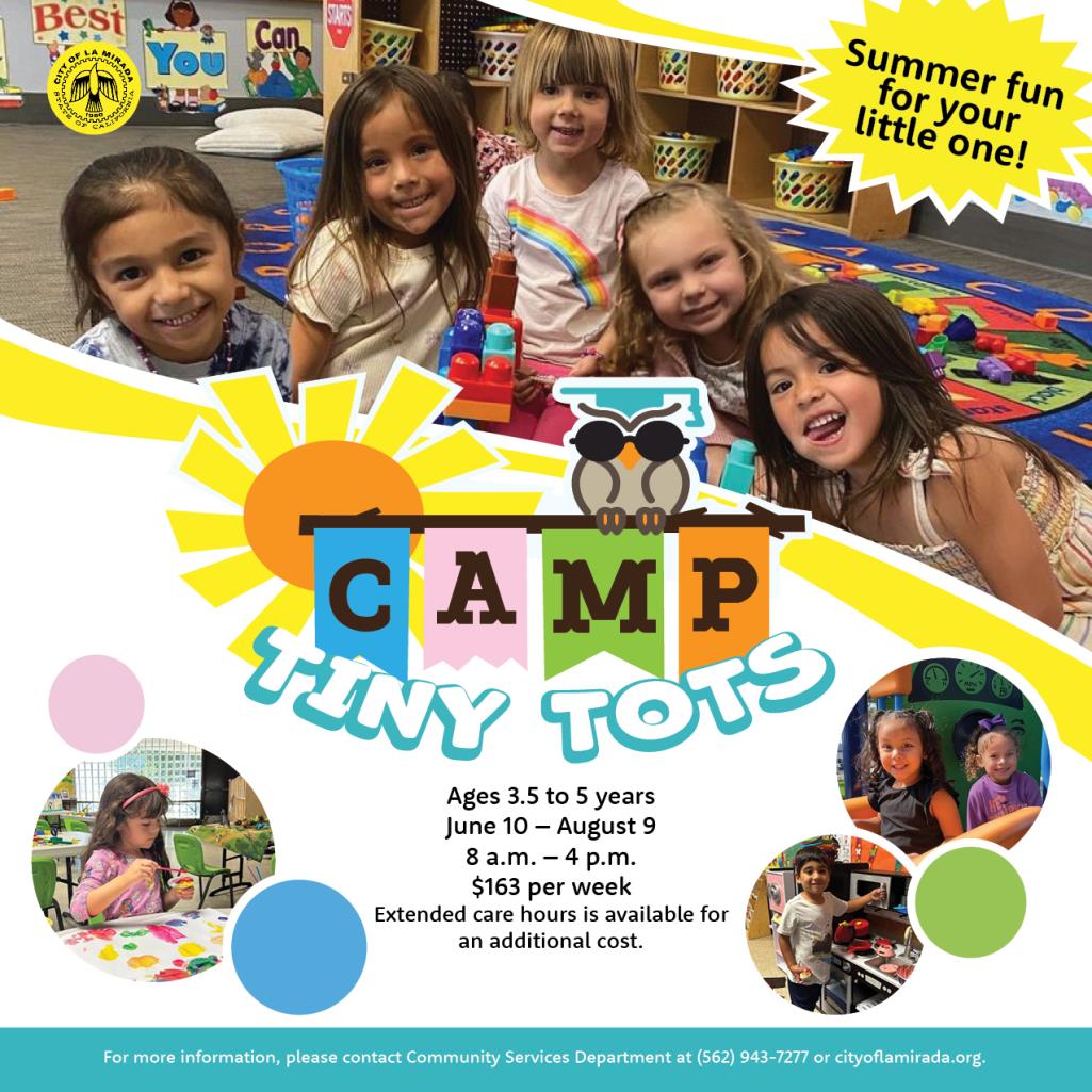 Camp Tiny Tots Flyer 2024 - Social Media