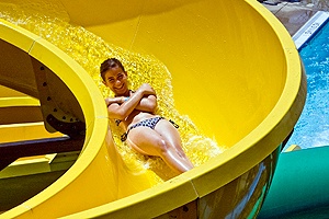 Girl on slide